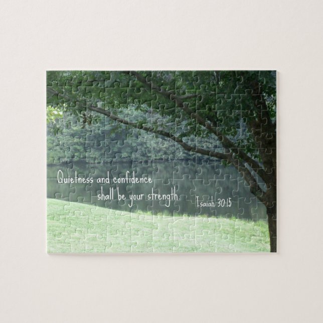 Isaiah 30:15 Tystnad och självförtroende ska.... Pussel (Horisontell)