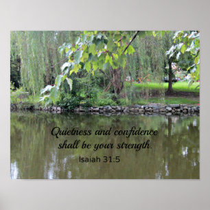 Isaiah 31:5 Tystnad och självförtroende ska vara d Poster