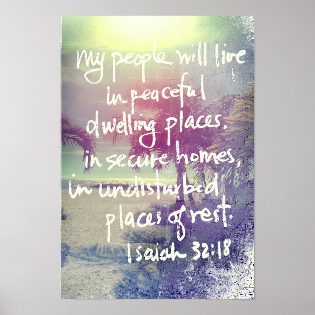 Isaiah 32:18 Poster (Framsidan)
