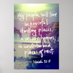 Isaiah 32:18affisch poster