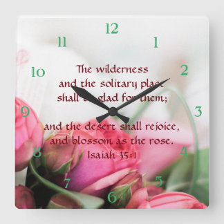 Isaiah 35:1 - öknen ska glädja sig och blommarna fyrkantig klocka