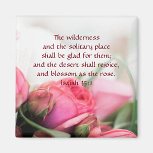 Isaiah 35:1 - öknen skall glädjas och blommar magnet