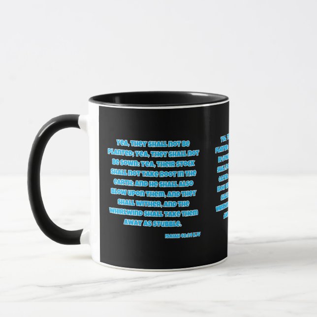 Isaiah 40:24 KJV Bible Scripture Two-Tone Mugg (Vänster)