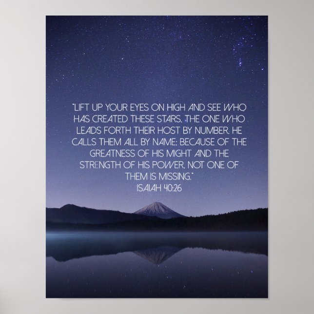 Isaiah 40:26, inspirationerande Poster (Framsidan)