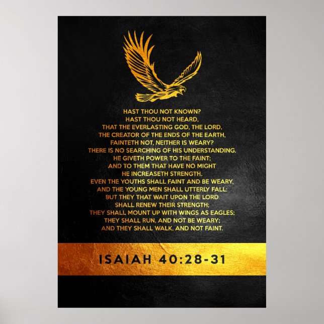 Isaiah 40:28-31 Bible Verse Poster (Framsidan)