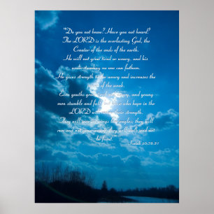 Isaiah 40;28-31 - Idénationellt Poster