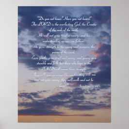 Isaiah 40;28-31 - Idénationellt Poster