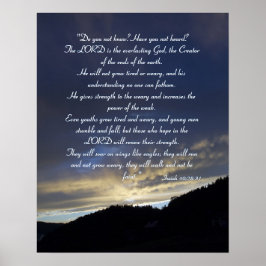 Isaiah 40;28-31 | inspirerande poster