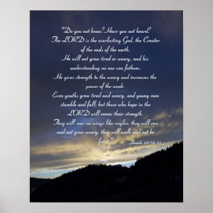 Isaiah 40;28-31 inspirerande poster