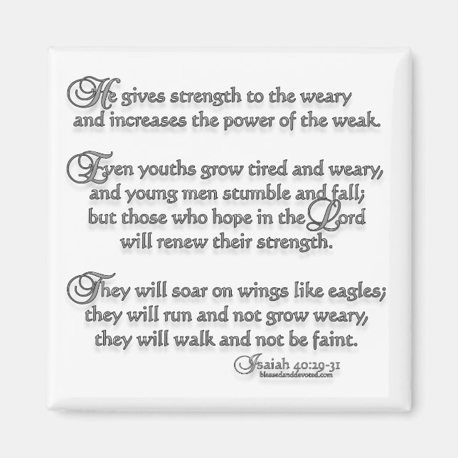 Isaiah 40:29-31 magnet (Framsidan)