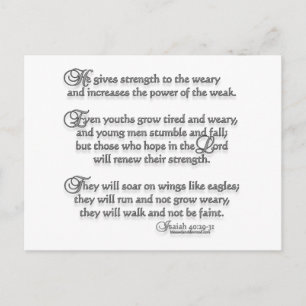 Isaiah 40:29-31 vykort