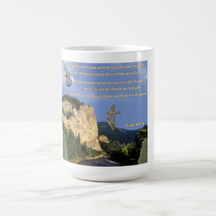 Isaiah 40:30-31 kaffemugg