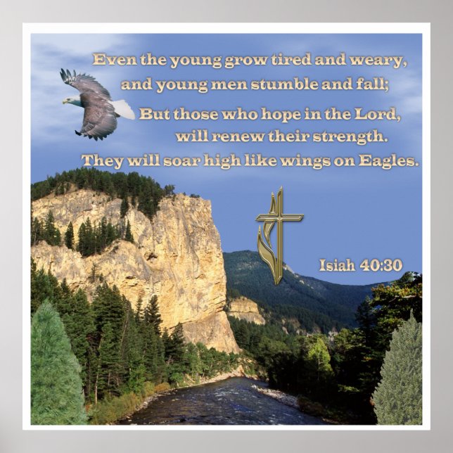 Isaiah 40:30-31 poster (Framsidan)