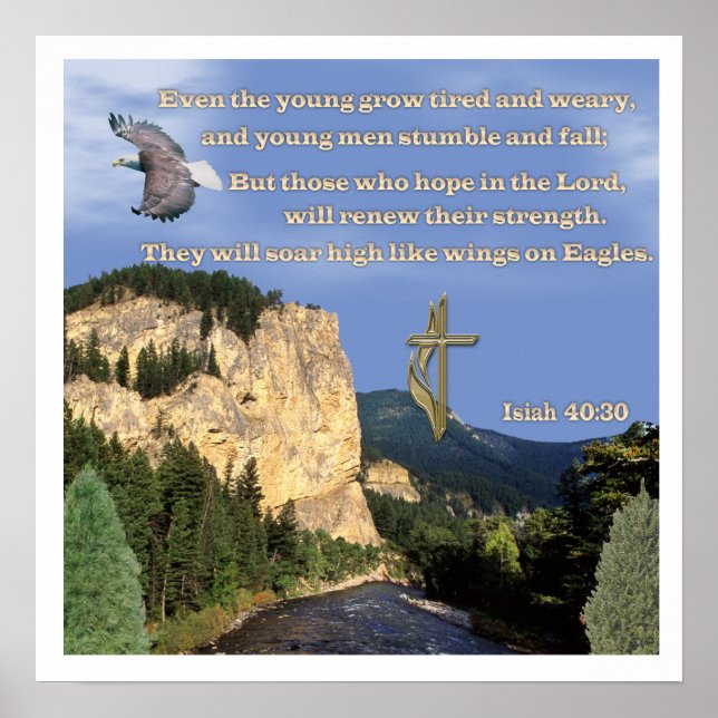 Isaiah 40:30-31 poster (Framsidan)