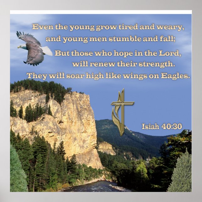 Isaiah 40:30-31 poster (Framsidan)