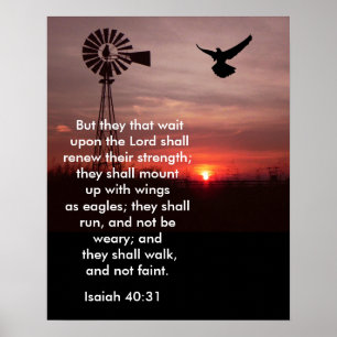 Isaiah 40:31 - Art Print Poster