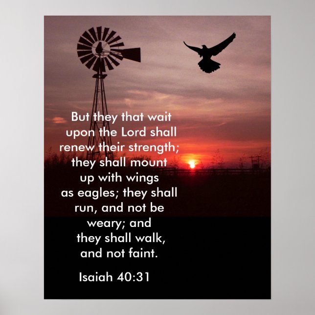 Isaiah 40:31 - Art Print Poster (Framsidan)