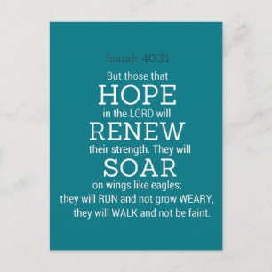 Isaiah-40-31 Bible Scripture Vykort