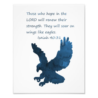 Isaiah 40 31 Bible Verse Eagle Fototryck