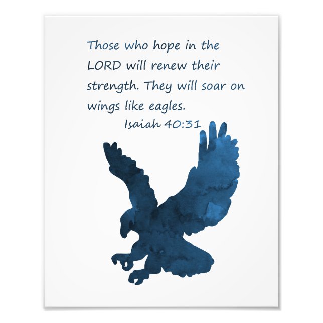 Isaiah 40 31 Bible Verse Eagle Fototryck (Framsidan)