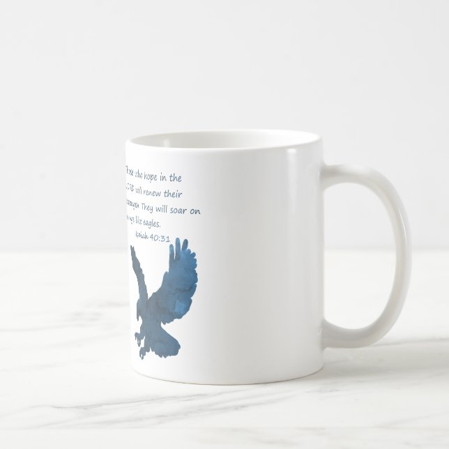 Isaiah 40 31 Bible Verse Eagle Kaffemugg (Höger)