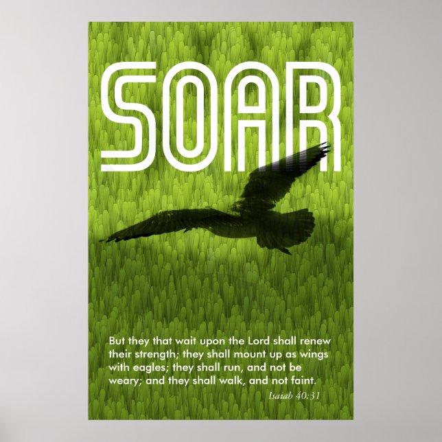 Isaiah 40:31 Bible Verse Eagle Poster (Framsidan)