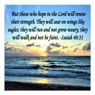 ISAIAH 40:31 BIBLE VERSE FOTOTRYCK