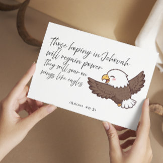 Isaiah 40:31 Bible Verse Jw Encouraging Card Helgkort