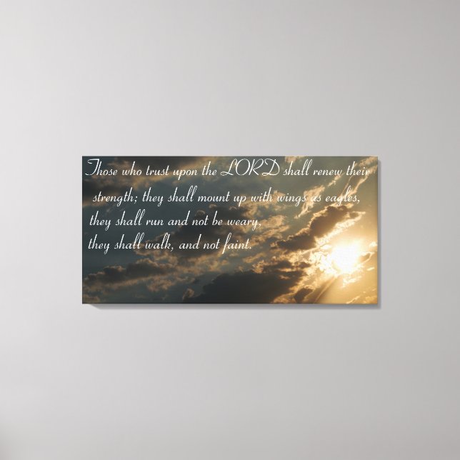 Isaiah 40:31 Bible verse kanvastryck (Framsida)