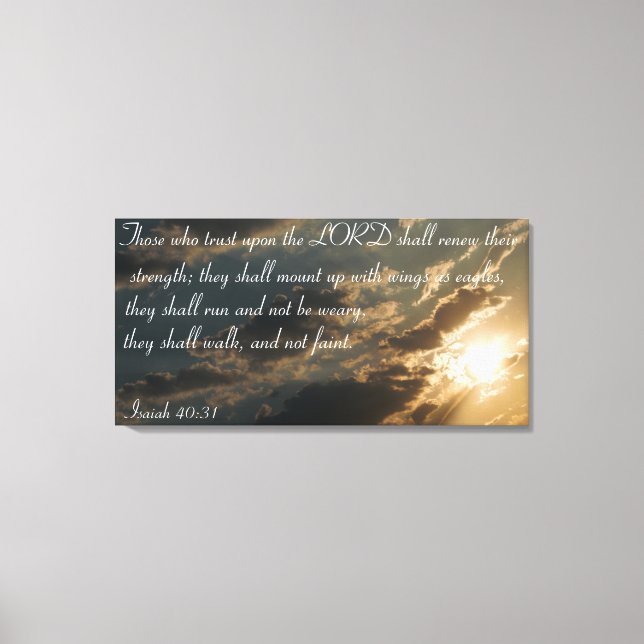 Isaiah 40:31 Bible verse kanvastryck (Framsida)