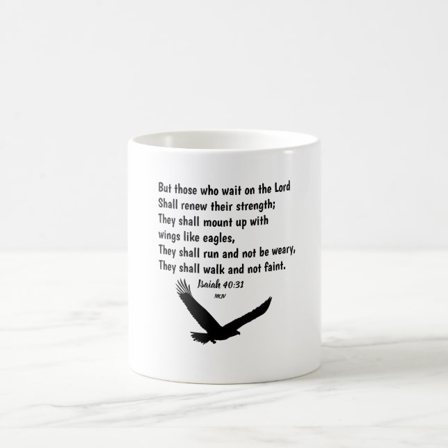 Isaiah 40:31 Bible Verse Scripture Kaffemugg (Center)