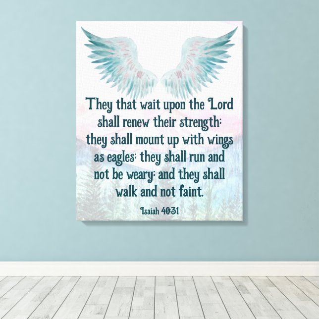 Isaiah 40:31 canvastryck (Insitu (trägolv))