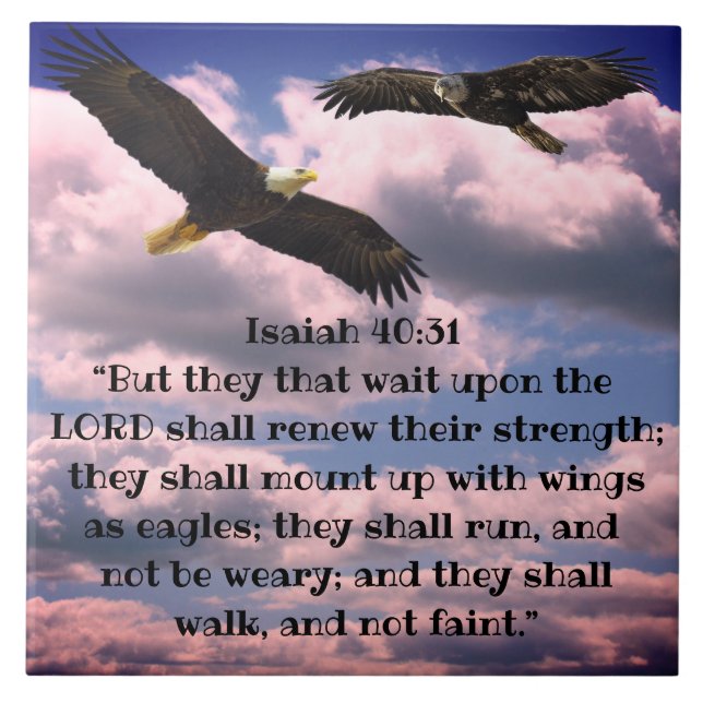 ISAIAH 40:31 CERAMIC TILE KAKELPLATTA (Framsidan)