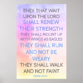 ISAIAH 40: 31, Christian poster