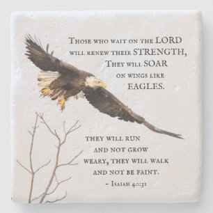 Isaiah 40:31 De som väntar på Herren, Bible Stenunderlägg