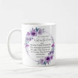 Isaiah 40:31 De som väntar på Lord Blommigt Kaffemugg