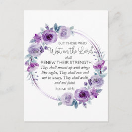 Isaiah 40:31 De som väntar på Lord Blommigt Vykort