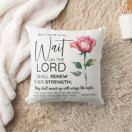 Isaiah 40:31 De som väntar på Lord Flower Kudde