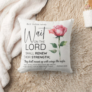 Isaiah 40:31 De som väntar på Lord Flower Kudde