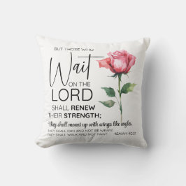 Isaiah 40:31 De som väntar på Lord Flower Kudde