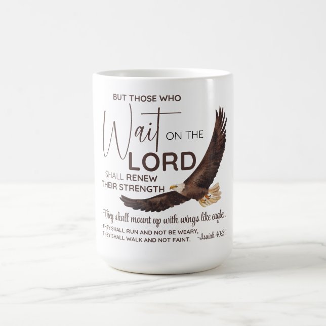 Isaiah 40:31 De som väntar på skriften Kaffemugg (Center)