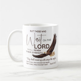 Isaiah 40:31 De som väntar på skriften Kaffemugg