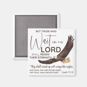 Isaiah 40:31 De som väntar på skriften Magnet