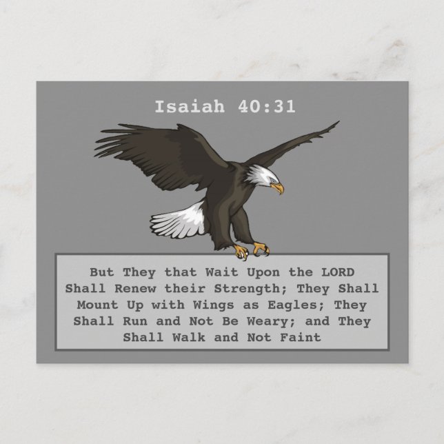 Isaiah 40 31 Eagle Vykort (Framsida)