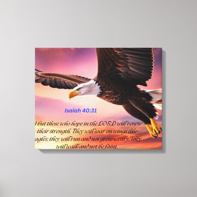 "Isaiah 40:31" Faith makt Canvastryck (Framsida)