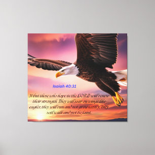 "Isaiah 40:31" Faith makt Canvastryck