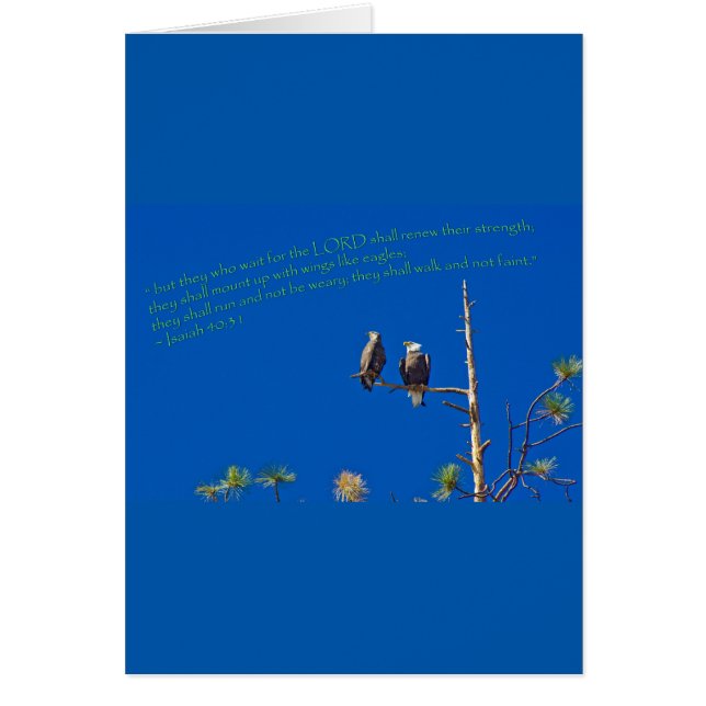 Isaiah 40:31 hälsningskort (Framsidan)