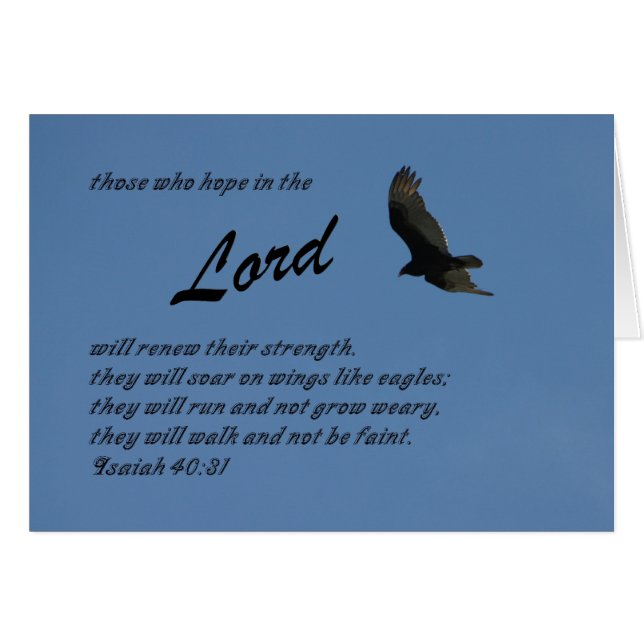 Isaiah 40:31 hälsningskort (Framsidan Horizontal)
