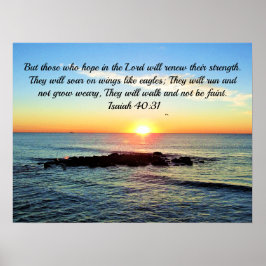 ISAIAH 40:31 HOOPE IN the LORD SCRIPTURE Poster