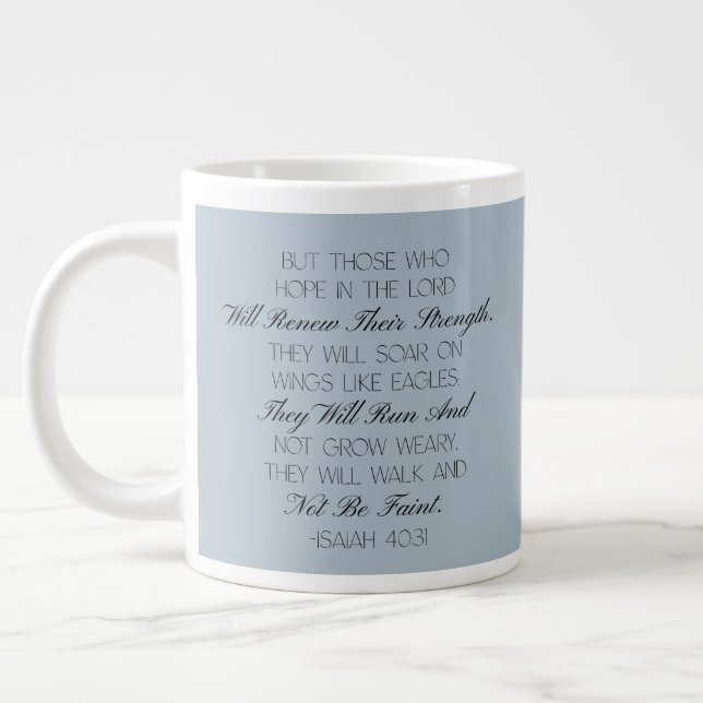 Isaiah 40:31 Hope Bible Verse Mug  Jumbo Mugg (Vänster)